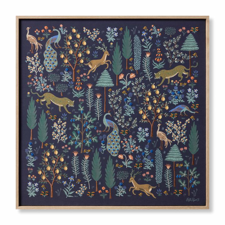 Navy Menagerie Multi 2'7"x2'7" Wall Art